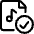 Audio File Check Icon from Ultimate Regular Set
