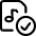 Audio File Check Icon from Streamline Regular 3.0 Set
