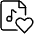 Audio File Heart Icon from Ultimate Light Set