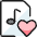 Audio File Heart Icon from Ultimate Colors Set