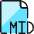 Audio File Mid 1 Icon from Ultimate Colors Set