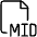 Audio File Mid Icon from Ultimate Light Set