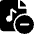 Audio File Subtract Icon from Ultimate Bold Set