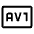 Av1 Icon from Outlined Line - Material Symbols Set