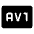 Av1 Fill Icon from Rounded Fill - Material Symbols Set | Free Download as SVG Vector and Transparent PNG | Streamline icons