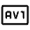 Av1 Icon from Rounded Line - Material Symbols Set