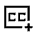 Closed Caption Add Icon from Sharp Line - Material Symbols Set