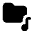 Folder Music Alt Fill Icon from Rounded Fill - Material Pro Set