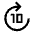 Forward 10 Fill Icon from Sharp Fill - Material Symbols Set