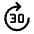 Forward 30 Fill Icon from Rounded Fill - Material Symbols Set