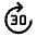 Forward 30 Fill Icon from Outlined Fill - Material Symbols Set