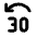 Jump Back 30 Fill Icon from Rounded Fill - Material Pro Set
