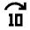 Jump Forward 10 Fill Icon from Sharp Fill - Material Pro Set