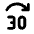 Jump Forward 30 Fill Icon from Rounded Fill - Material Pro Set