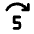 Jump Forward 5 Icon from Rounded Line - Material Pro Set