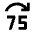 Jump Forward 75 Fill Icon from Outlined Fill - Material Pro Set