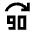 Jump Forward 90 Fill Icon from Sharp Fill - Material Pro Set
