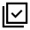 Library Add Check Icon from Sharp Line - Material Symbols Set