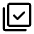 Library Add Check Icon from Rounded Line - Material Symbols Set