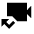 Missed Video Call Fill Icon from Sharp Fill - Material Pro Set