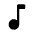 Music Note Fill Icon from Rounded Fill - Material Symbols Set