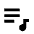 Queue Music Icon from Sharp Line - Material Pro Set