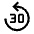 Replay 30 Icon from Outlined Line - Material Symbols Set