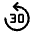 Replay 30 Fill Icon from Rounded Fill - Material Symbols Set