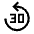 Replay 30 Fill Icon from Sharp Fill - Material Symbols Set