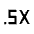 Speed 0 5x Icon from Sharp Line - Material Symbols Set