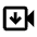 Video Download Icon from Outlined Line - Material Pro Set