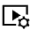 Video Settings Fill Icon from Sharp Fill - Material Symbols Set