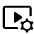 Video Settings Fill Icon from Rounded Fill - Material Symbols Set