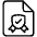 Certificate Authentication Document Badge Check Icon from Ultimate Light Set