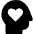 Empathy Authentication Heart Inside Icon from Ultimate Bold Set | Free Download as SVG Vector and Transparent PNG | Streamline icons