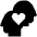 Empathy Authentication Heart Intersect Icon from Ultimate Bold Set