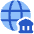 International Bank Icon from Plump Flat Set