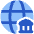 International Bank Icon from Plump Flat Set