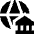 International Bank Icon from Sharp Solid Set