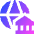 International Bank Icon from Sharp Gradient Set