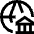 International Bank Icon from Sharp Line Set