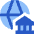 International Bank Icon from Sharp Flat Set