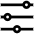 Horizontal Sliders Dots Icon from Atlas Line Set