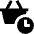 Shopping Basket Clock Icon from Nova Solid Set