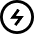 Bolt Charging Power Icon from Sharp Line Set