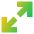 Line Arrow Expand Diagonal Large 1 Icon from Sharp Gradient Set