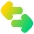 Line Arrow Transfer Horizontal Large 3 Icon from Plump Gradient Set