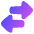 Triangle Arrow Transfer Horizontal Large 2 Icon from Plump Gradient Set