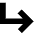 Line Arrow Bend Down Right Large Icon from Sharp Solid Set