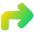 Line Arrow Bend Up Right Large Icon from Plump Gradient Set